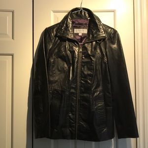 Black leather jacket